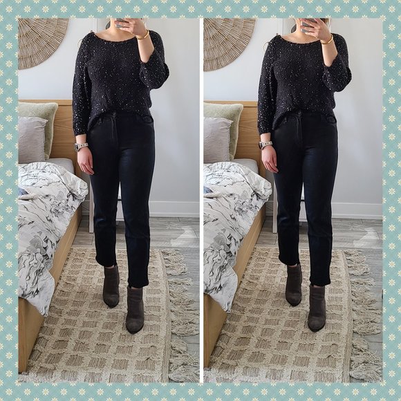 H&M Black Sequin Sweater‎ - Picture 1 of 7